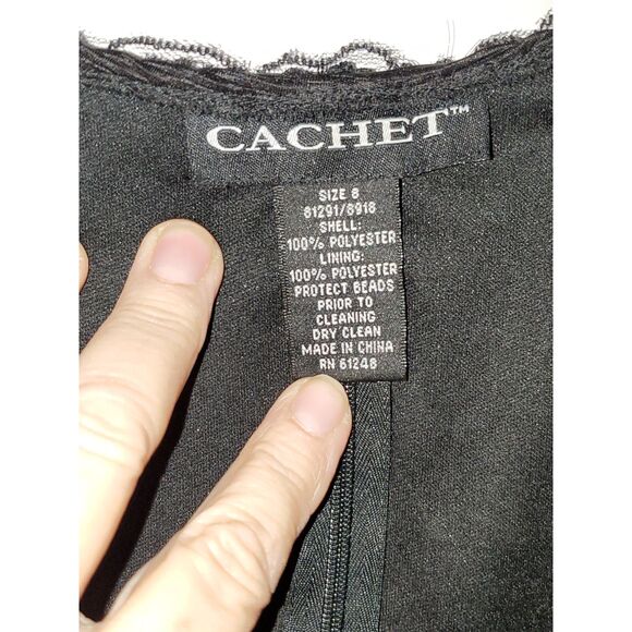 A Cachet Top Witchy Gothic Fairy Grunge Prom Evening Sequined Size 8 - Picture 3 of 10